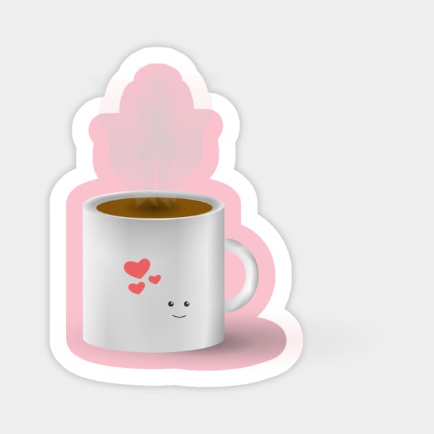 3D Cute Mug Sticker by Hygra Creative